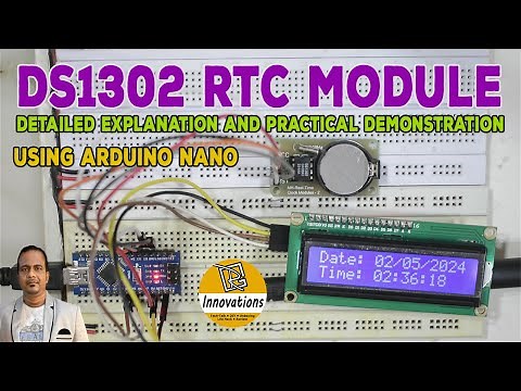 DS1302 Real Time Clock (RTC) Module - Detailed Explanation and Interfacing with Arduino & I2C LCD