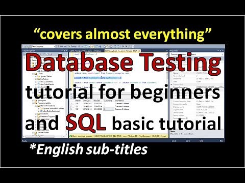 Database Testing-Data Testing In Software Testing-SQL Tutorial for Beginners-Database Test Plan-SQL