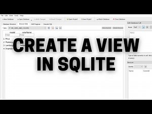 How to Create a View in a SQLite Database with a SQLite GUI Application