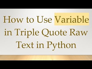 How to Use Variable in Triple Quote Raw Text in Python