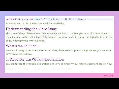 Achieving Inline Variable Assignment and Return in JavaScript