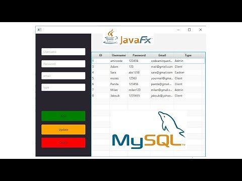 JavaFX Scene Builder Tutorial 40 - Load and adding Data on TableView from MySQL Database