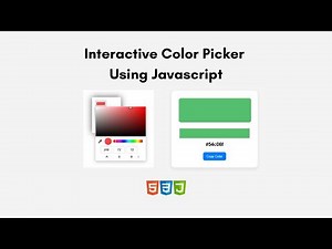Interactive Color Picker Using JavaScript | Interactive Color Picker Using HTML, CSS & JavaScript