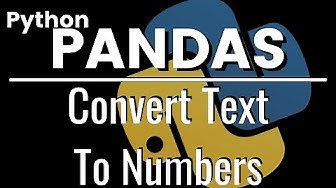Convert Text/String To Number In Pandas