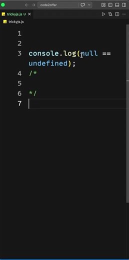 JavaScript WTF 😳 null == undefined is TRUE!?