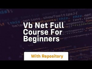 vb net full course for beginners