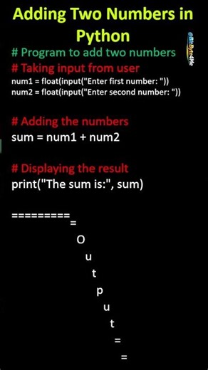 Addition of Two Numbers in Python Programming | CBSE class 12 | BCA | BSc | BTech | MCA | MTech