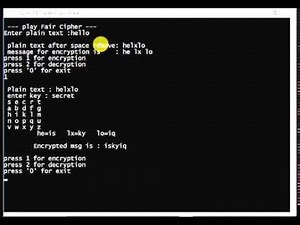 Playfair Cipher Algorithm