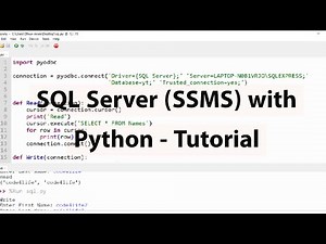 SQL Server (SSMS) - Python Tutorial