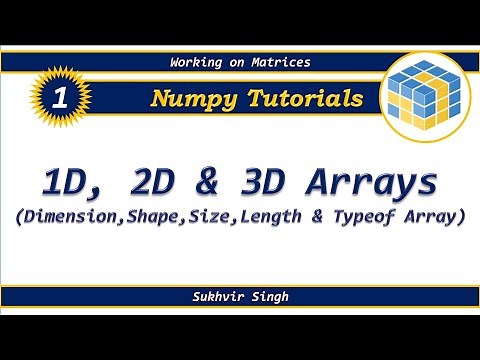 Numpy Tutorials Part 1: 1D 2D and 3D Arrays