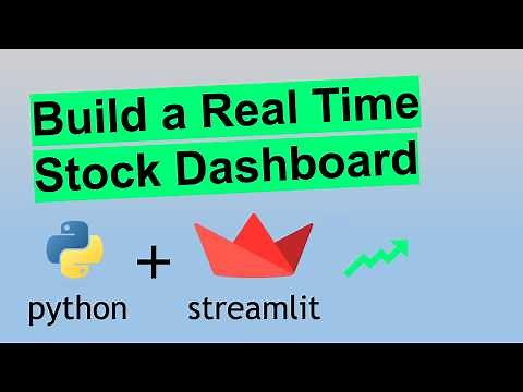 Build a Real Time Stock Price Dashboard in Python (with Streamlit)