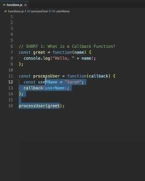What is a Callback Function in JavaScript? | 60 Second Tutorial