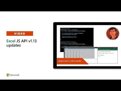 Excel JS API v1.13 updates