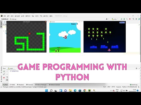 Python Game Development Tutorials | Game Programming With Python | Making Games with Python & Pygame