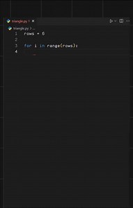 Triangle Pattern in Python 👨‍💻 | Dark Code