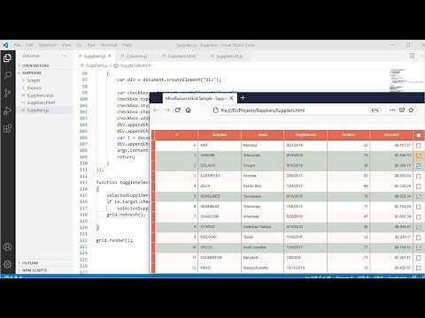 Setting up a Checkbox-Column in a JavaScript Data Grid