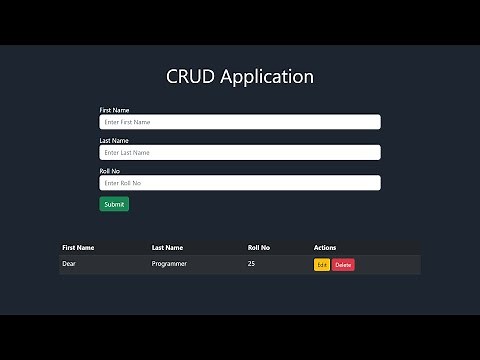 JavaScript CRUD Application - CRUD Operations With JavaScript