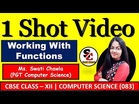Working with Functions | 1 Shot Video | Class 12 Computer Science Python