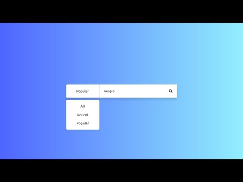 HTML Search Box with Custom Dropdown Menu - Full Tutorial