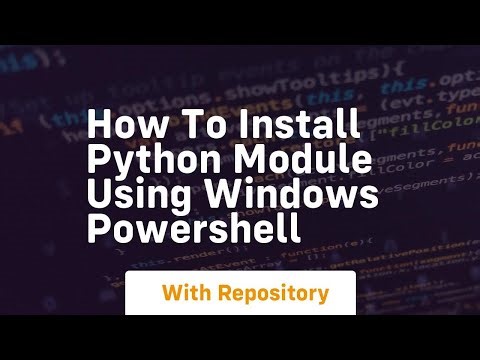 How to install python module using windows powershell