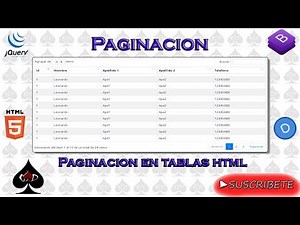 Paginacion Tablas HTML