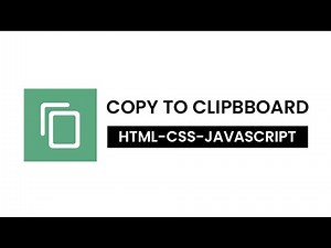 Copy To Clipboard | HTML, CSS & Javascript
