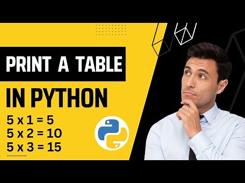 How to Print a Table in Python | Multiplication Table in Python using For Loop with Range Function