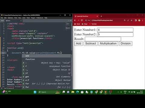 How to perform all arithmetic operation using JavaScript and HTML controls?
