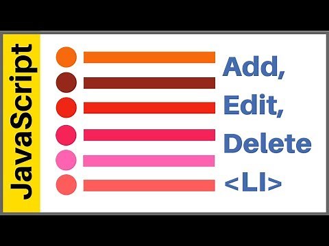 Javascript - How To Add Edit Remove Selected LI From UL List Using JS [ with source code ]