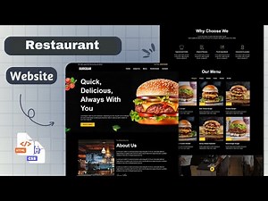 Complete Responsive Website Design Using HTML And CSS | Restaurant Website Design
