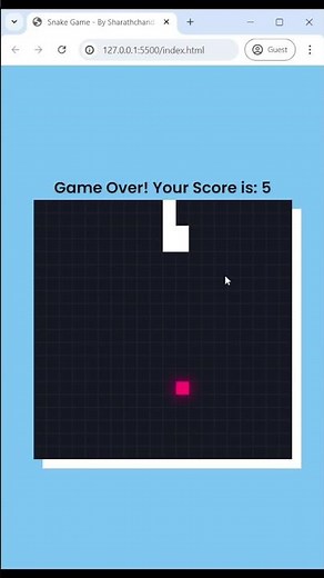 How I Made a Snake Game with HTML Canvas JavaScript #tutorial
