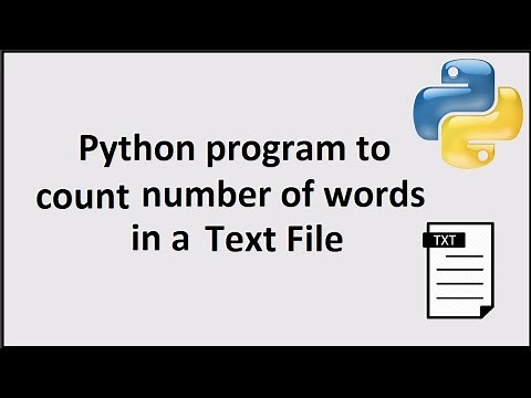 Python program to count number of words in a Text File