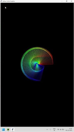 I created graphics using Python turtle 🐍🐢 #python