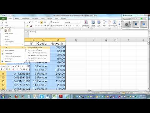 Selecting a random sample using simple random sampling method using excel