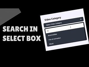 How To Add Search Functionality To Select Box (HTML, CSS & Vanilla JS)