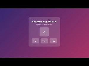 Keyboard Key Detector Using JavaScript | KeyCode & Key Info