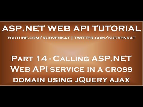 Calling ASP NET Web API service in a cross domain using jQuery ajax