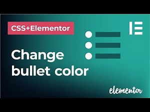 How to use different color for bullet symbol and text in a bullet list in Elementor and CSS