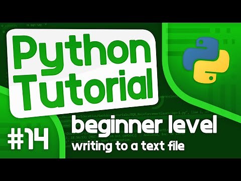 Python Programming Tutorial #14 - Writing to a Text File