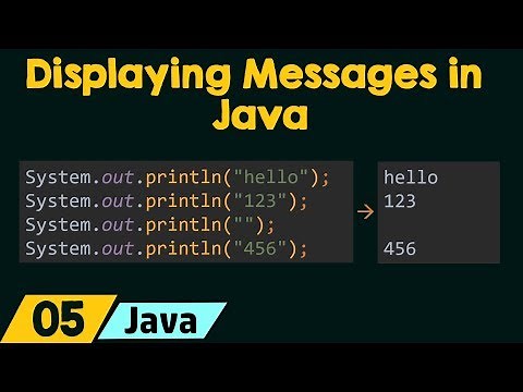 Displaying Messages in Java