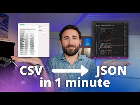 How to convert a CSV file to JSON in 1 minute / CSV to JSON