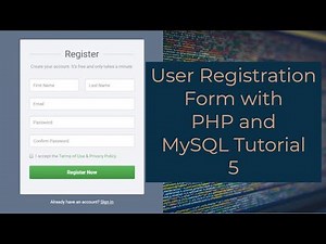 User Registration Form with PHP and MySQL Tutorial 5 - Add Form Validation + Final Demo