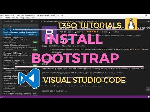 How to install Bootstrap in Visual Studio Code