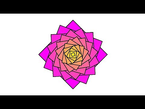 Simple Python Turtle Graphic and Code: Overlapping Squares