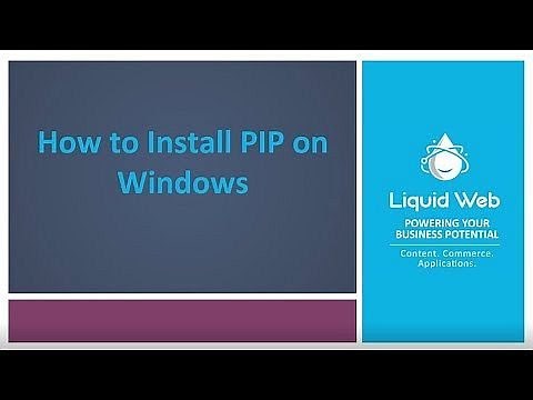 Installing PIP on Windows