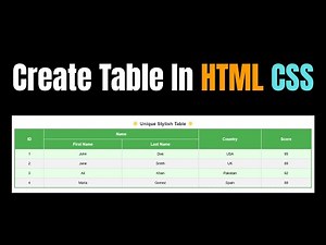 📊 How to Create a Beautiful Table in HTML & CSS | Beginner to Pro