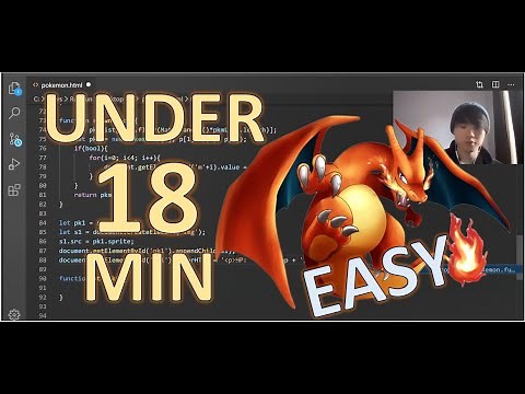 Building Pokemon Game in 17 min 50 sec (FROM SCRATCH) (plain browser Javascript)