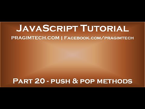 JavaScript array push and pop methods