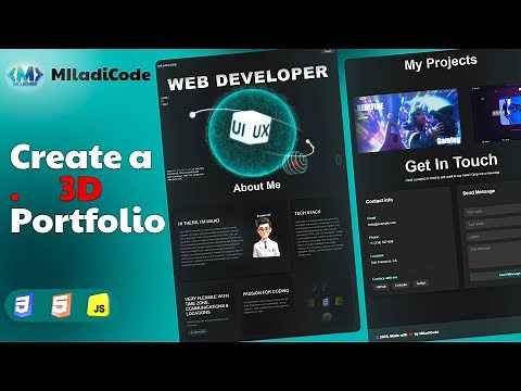 Build a Stunning 3D Portfolio Website with HTML, CSS, JavaScript & Spline | Fully Responsive