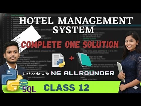Project in python | Hotel Management System | Class 12 Computer Science Project